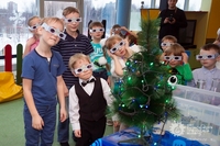 Очки в которых видны снежинки!